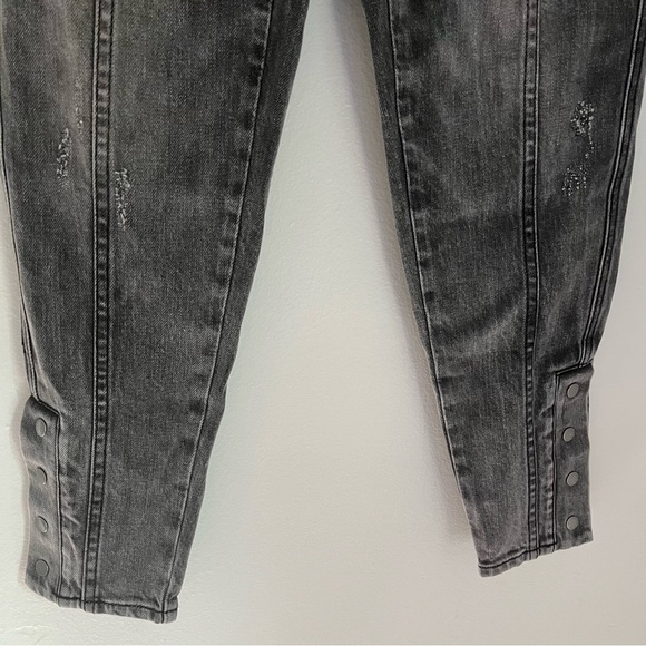 NWT Something Navy Roxie Snap Denim Jeans Washed Black Size 0 - Picture 10 of 12